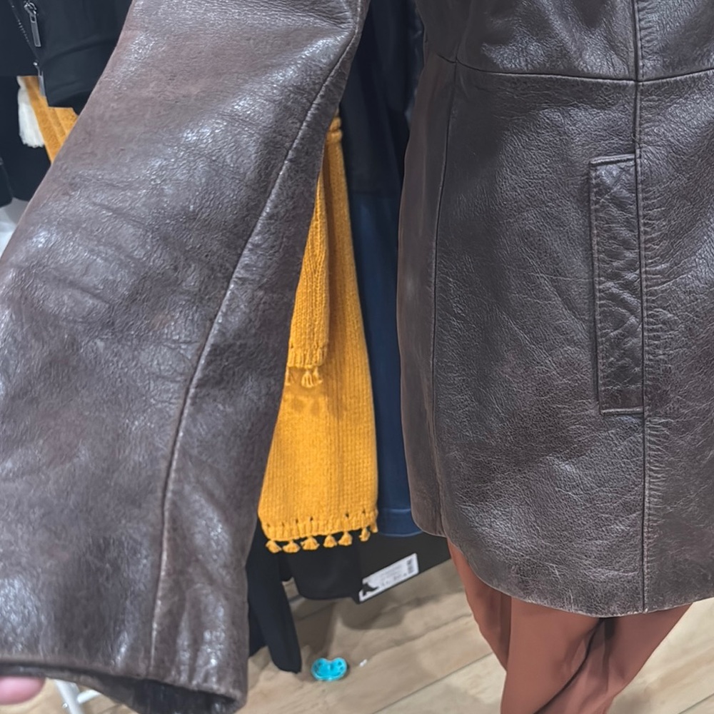 Vintage incredible condition. Brown Leather Women's Jacket - Picture 4 of 8